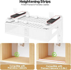 1 Pack 17IN Depth Under Sink Organizer, 2-Tier Pull Out Cabinet Organizer With Smooth Circular Rail, Large Capacity Metal Mes