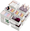Kootek 16 Pack Drawer Organizer Clothes, Dresser Drawer Organizers for Clothing Fabric Foldable Closet Organizers and Storage
