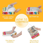 7 Pcs Compression Packing Cubes for Travel, Waterproof Suitcase Luggage Backpack Organizer with Toiletry Bag Travel Essential