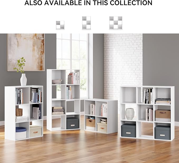 Signature Design by Ashley Onita Contemporary 8 Cube Organizer for Storage, Fits 10.5" by 10.5" by 11" H Storage Bins, Wood, 