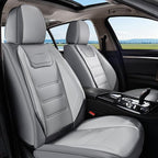 Coverado Car Seat Covers Full Set, Seat Covers for Cars, Front Seat Covers and Back Seat Cover Waterproof Leather Automotive 