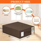 WOWBOX Sheet Organizers and Storage,Closet Bed Sheet Organizer Under Bed Storage and Organization with Label Cards & Clear Wi