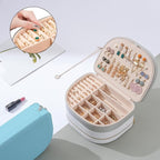 ProCase Travel Size Jewelry Box, Large Portable Seashell-Shaped Jewelry Case, 2 Layer Jewelry Organizer in PU Leather for Wom