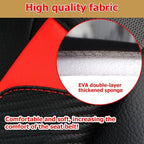 2 Pack Seat Belt Shoulder Pads for Accord CR-V HR-V 2023 2024 2025 2026, Carbon Fiber Texture Strap Cover Breathable Interior Protection Cushion Accessories Kit,Red