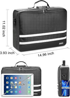 DEEGO Fireproof Document Organizer With Lock, Waterproof File Organizer for Important Document Folder, File Paper, Certificat