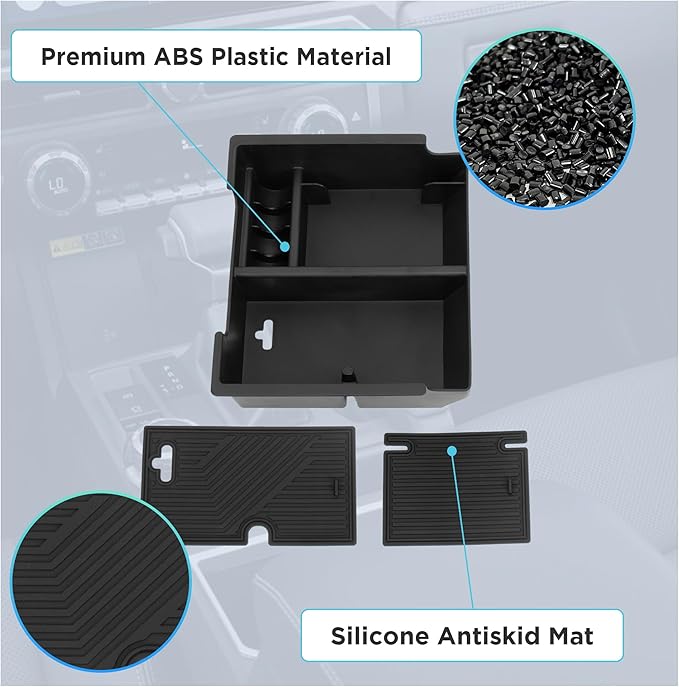Center Console Organizer Compatible with 2025-2026 Toyota 4Runner (6th Gen) Interior Accessories, Armrest Storage Box Glove Organizer Tray Insert with Coin and Sunglasses Holder