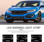 71 Inch Led Hood Light Strip, White Dynamic Car LED Hood Strip Lights with Fuse Protection, Turn Signal Lamp, Universal Exterior Daytime Running Light Strip for Cars, SUVs, Trucks