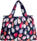 allydrew Large Foldable Tote Nylon Reusable Grocery Bags, 6 Pack