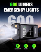 6000A Car Battery Jump Starter with 160 PSI Air Compressor, Battery Jumper Starter Tire Inflator Portable, Battery