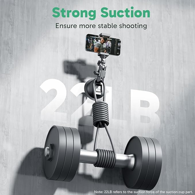 AKASO Suction Cup Car Mount with Phone Holder for GoPro Hero 13 12 11 10 9, Insta360 X5 X4 X3, DJI Action, Osmo 360, 360, EK7000/EK7000 Pro, Brave 4/4 Pro, Brave 7/7 LE and Other Action Cameras