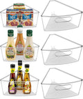 Lazy Susan Cabinet Organizer Bins for 26"/ 28"/ 32" Diameter Corner Organizer, Plastic Cabinet Storage Bin, 1/8 Wedge - Food 
