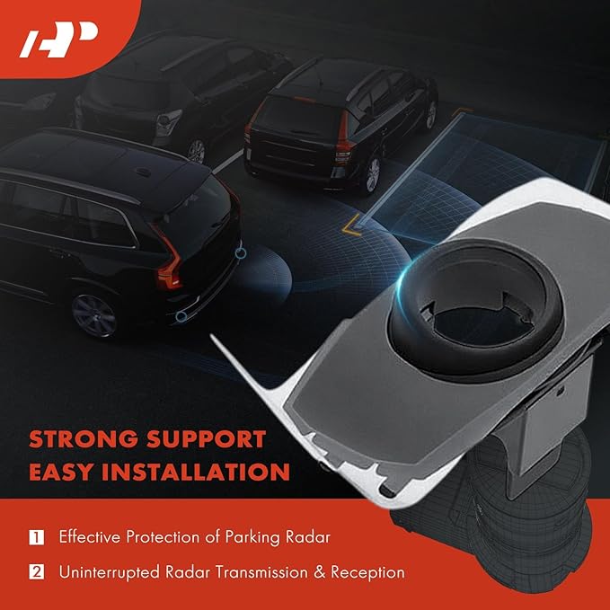 A-Premium 4-PC Front Inner and Outer Parking Assist Sensor Retainer Bezels Compatible with Toyota Models - Tundra 2022-2024, 