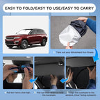 Sun Shade Sunshade for Jeep Grand Cherokee 2022-2025 2026 Windshield Cover, 4-Layers Sun Shield 250T Silver Sun Visor Foldable Window Shade Blocks UV Rays Cooler Car Accessories