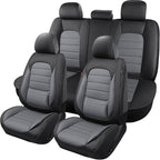 Car Seat Covers Full Set, Universal Leather Seat Covers for Cars, Breathable & Waterproof Automotive Seat Cover for Most Seda