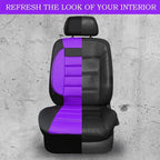 CAR PASS Leather 3D Foam Back Support Car Seat Covers Full Set Air Mesh Automotive Seat Covers, All Season Car Seat Cover Fit