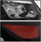 [ Model for Chevy for Malibu Hybrid/L/LS/LT/Premier 16-18 Headlight Headlamp Right Passenger Side Black-Housing Clear-Lens