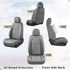Coverado Car Seat Covers Full Set, Seat Covers for Cars,Gray Car Seat Cover, Waterproof Car Seat Protector, 5 Pieces Nappa Ca