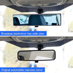 Broadway Car Rear View Mirror HD Anti Glare Universal 12 Inch large Field of View Panoramic Rearview Mirror with Wide Angle Blue Tint for Car SUV and Truck