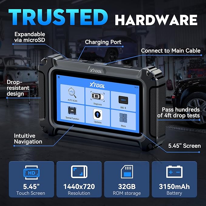 XTOOL D6S OBD2 Scanner Diagnostic Tool, 2026 Car Scanner with 30 Resets, All System Scan Tool with FCA & CAN FD, ABS Bleed,