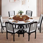 Large Lazy Susan Turntable, Wooden Round Tray Rotating for Dining Table Top Centerpiece Silent Smooth SpinBy Hand Kitchen Tur