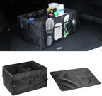 Car Trunk Organizer, Waterproof Adjustable Vehicle Storage Box, Automotive Collapsible Multi Compartment Organization Container