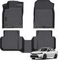 Auxko All Weather Floor Mats Fit for Honda Civic Sedan Hybrid & Civic Hatchback Hybrid 2026 2025 TPE Liners Accessories All Season Guard Odorless Anti-Slip Floor Mats Black