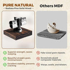 Floating Wall Shelves 6.8x6.8x1.7 Inch – Solid Wood Square Shelves in Walnut Finish – Rustic Mini Display Shelves for Entrywa