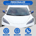 Door Rear View Mirror Cover Cap Compatible with Chevrolet Corvette C8 2020-2026, ABS Side View Mirror Cover, Auto Door Rearview Mirror Protective Trim Cap 2Pcs (Blue)