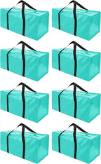 Extra Large Moving Bags with Zippers & Carrying Handles, Heavy-Duty Storage Tote for Space Saving Moving Storage, Fold Flat, 
