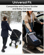 Waterproof Baby Car Seat Cover, Warm Carseat Cover for Cold Weather, Infant Car Seat Canopy with 2 Breathable Vents, 3D Mink 