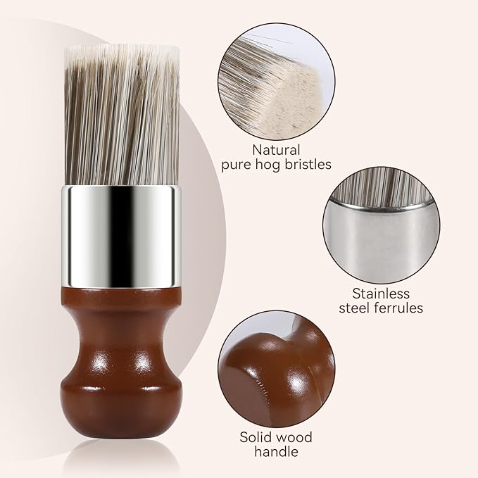 LUXGROVE® Leather & Furniture Polishperfect Brush, Salve Brush for Furniture, Leather & Wood Care Cleaning Brush with Comfort