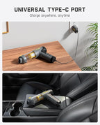 Fanttik Slim V9 Mix Car Vacuum, 4 in 1 Handheld Air Duster, 12000PA Suction Power with Smart LED Display, Cordless Portable M
