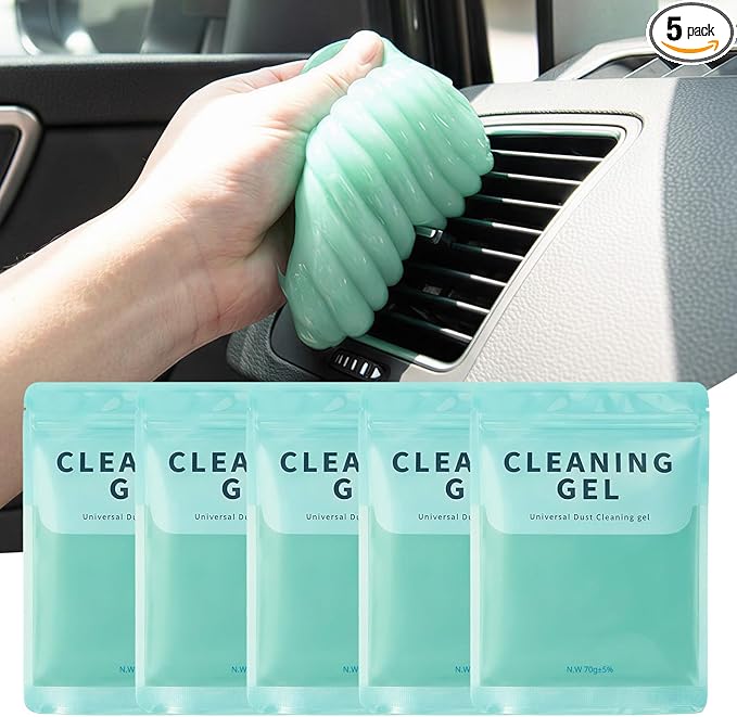 ASFSKY Car Cleaning Gel (5 Pack) Cleaning Putty Universal Dust Cleaning Car Interior Cleaner Keyboard Dust Remover Car Slime 