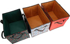Foraineam Reusable Grocery Bags Set Durable Heavy Duty Tote Bag Collapsible Grocery Shopping Box Bag with Reinforced Bottom