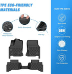 Nilight Floor Mats for Toyota Land Cruiser GX550 (Only for 5 Seats) 2024 2025 2026 All Weather Custom Fit Heavy Duty Floor Liners