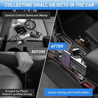 Car Seat Gap Filler 2Pack, Inserts Between Seats Console with Organizer Storage Upgraded Phone Holder Car Side Seat Gap Fillers Cars Front Seats Fill Plug Car Essentials for Vehicle SUV Truck (Brown)