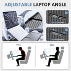 Steering Wheel Tray, Car Food Tray, Car Desk for Laptop, Carbon Fiber Look Multipurpose Car Table for Eating & Work, Adjustable Car Tray with Drawer and Anti-Slip Protective Adhesive