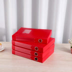 HUA JIE A4 Storage File Boxes Plastic Archives Cases with Lid, File Folder Organizer Document Filing Box for office, Letter S