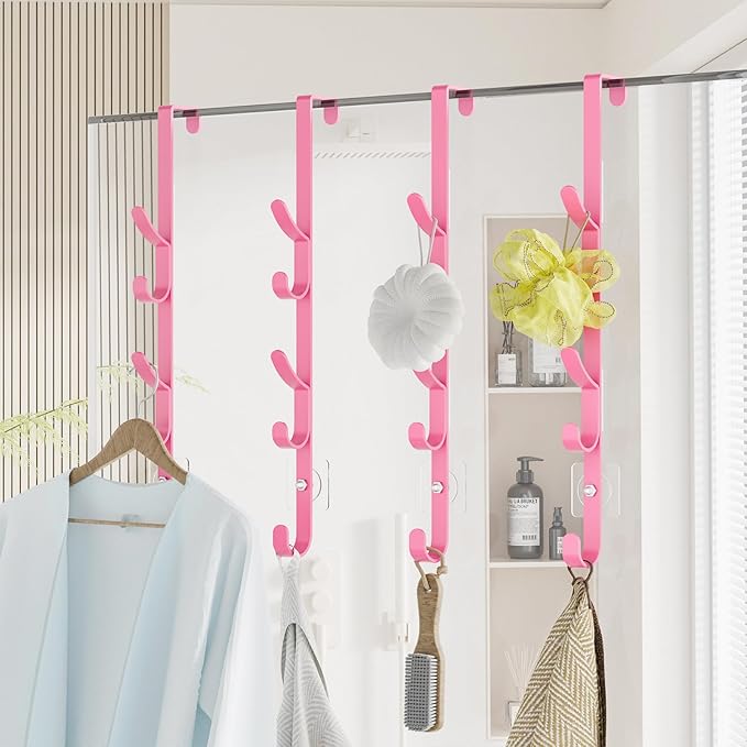 Over The Door Hooks, Metal Door Hooks for Hanging, Over The Door Purse Organizer for Coat Hanger, Back of Shower Door for Han