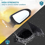 Right Passenger Side Mirror Compatible With 2017 2018 2019 2020 Hyundai Elantra With Manual Folding Power Glass Black Replace#87620F3050(3Pins)