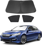 3PCS Car Window Shades Front Windshield Sun Shade Foldable Window Shade Custom Fit for Honda Accord 2013-2017 Accessories Car Shades for Front Windows Anti-UV Rays Block Heat