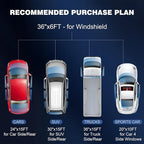 Window Tint Film for Cars Privacy Protection Automotive Film 70% VLT Nano Ceramic Car Winodw Tint Front Windshield Heat Glare UV IR Rays Block Scratch Resistance 30" X15ft