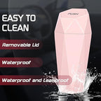 Car Trash Can with Lid, Mini Car Trash Cup with 30 Additional Trash Bags, Car Accessories for Interior, Leakproof Vehicle Garbage Bin for Car, Home, Office - 2 Packs, Pink