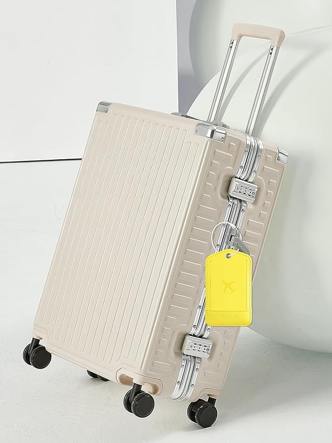 TopMade Smart Luggage Tag with Find My, Premium Leather Luggage Tags for Suitcase, Travel Bags, Backpacks, Anti-Lost Suitcase
