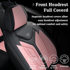 Coverado Car Seat Covers Full Set, Car Seat Protectors Leather Seat Covers for Cars, Automotive Seat Covers Car Accessories U