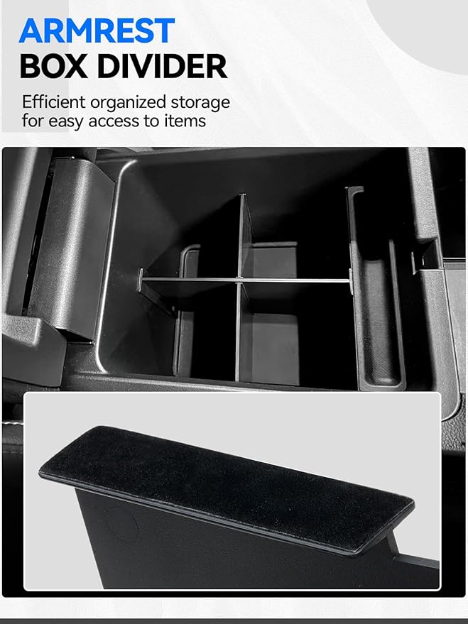 ELECFRESH 4PCS Center Console Organizer Tray for 2023-2026 Honda Pilot 2024-2026 Honda Ridgeline&Passport Accessories, Armrest Storage Box and Divider, Hidden Storage Box and Cup Holder