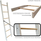 Decorative Blanket Ladder 4ft 5ft 6ft 7ft 8ft Rustic Farmhouse Wooden Quilt Ladder Rack avalible in Red, Blue and White