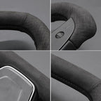 MEWANT Hand Stitched Tesla Model S Yoke Real Leather Steering Wheel Cover Wrap for Tesla Model S 2021-2023 / Model X 2021-2023 Tesla Yoke Steering Wheel Accessories