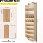 Mefirt 16-20 Pairs Over the Door Shoe Organizer, Clear Pockets Shoe Rack for Closet Door, Hanging Shoe Rack for Boots, Behind