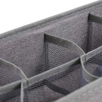 Qozary 3 Pack Sock Underwear Drawer Organizer Dividers, Collapsible Cabinet Closet Storage Boxes for Clothes, Socks, Lingerie